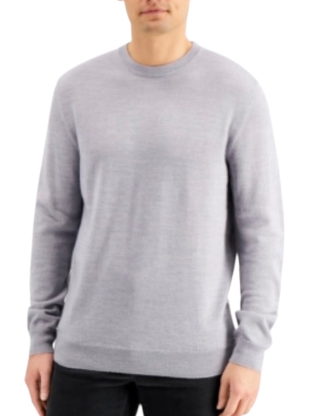Club Room Men's Solid Crew Neck Merino Wool Blend Sweater, Size L - NWT